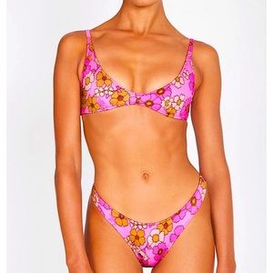 Pink Floral Triangl Bikini
